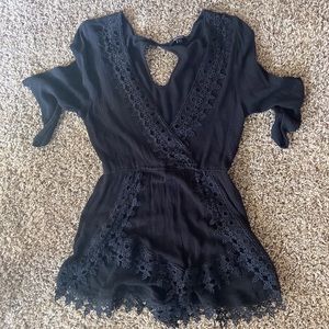 Black lace jumper